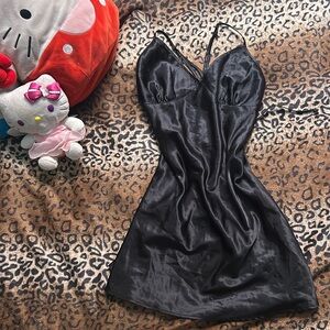 Black slip dress